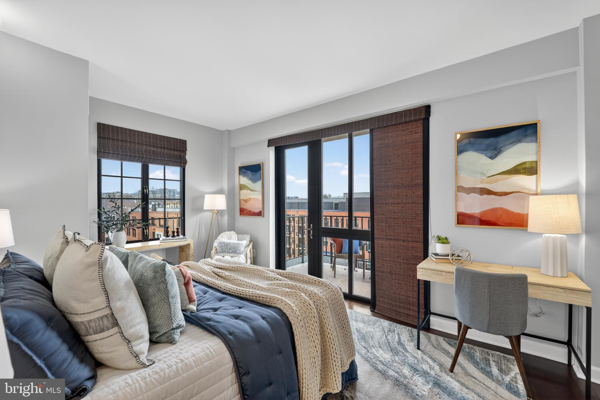 1701 16th Street Northwest, Unit 627 Washington, DC 20009 - Photo 14 of 29 Corner multifunctional king-size bedroom