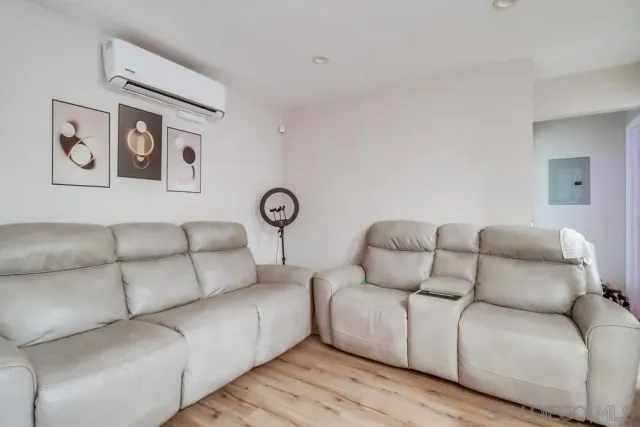a living room with furniture and a couch