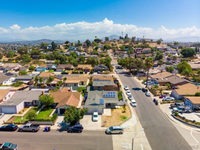 an aerial view of a city