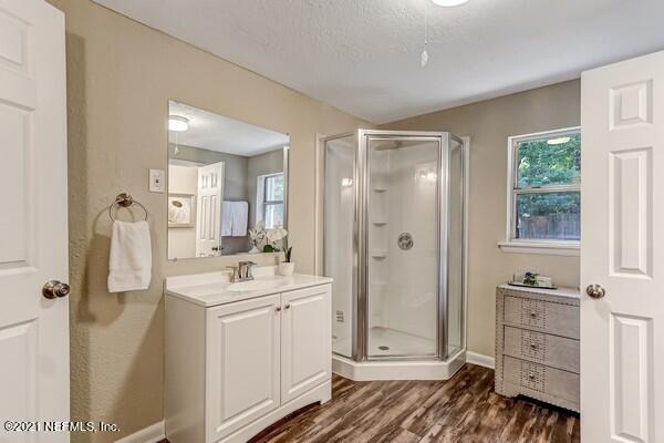 100 Lighthouse Road South Jacksonville, FL 32225 - Photo 21 of 33 a bathroom with a sink a mirror and a shower