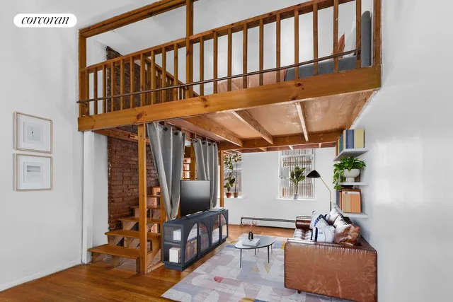 a picture of a bench in a white building