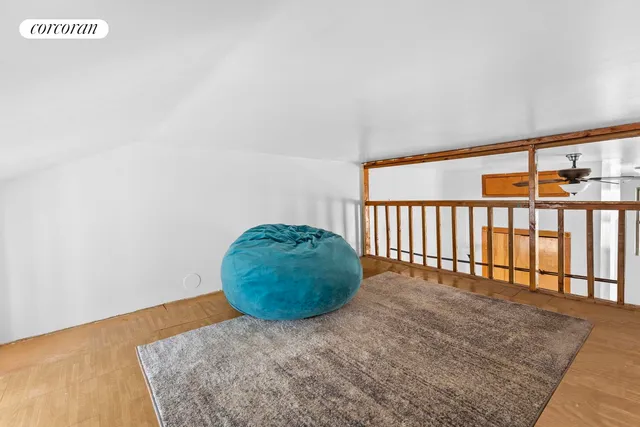 a view of a bench in a garden