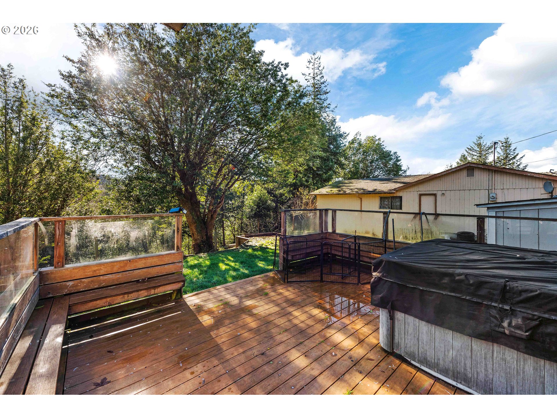 1643 Shelley Road Coquille, OR 97423 - Photo 31 of 39 a view of a bench in the backyard