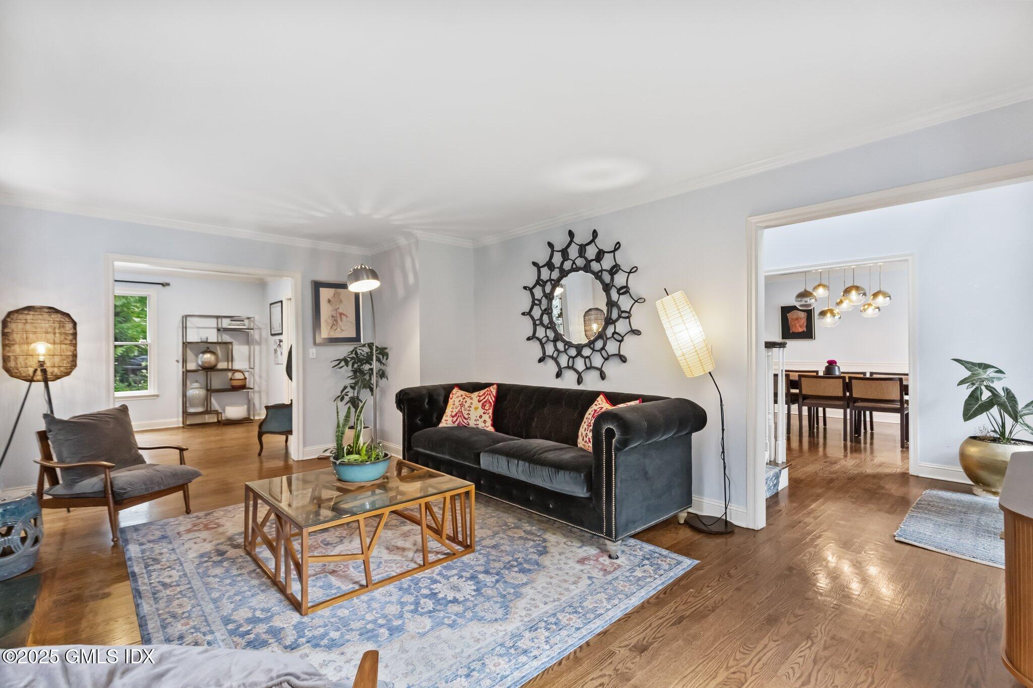 4 Tyler Lane Riverside, CT 06878 - Photo 5 of 27 a living room with furniture or couch and a wooden floor
