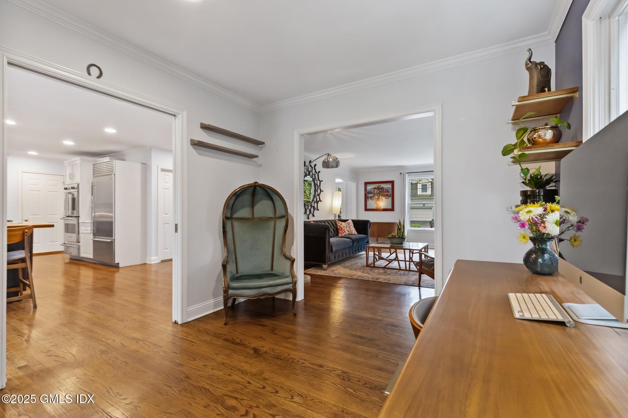 4 Tyler Lane Riverside, CT 06878 - Photo 8 of 27 a view of a livingroom with furniture and a flat screen tv
