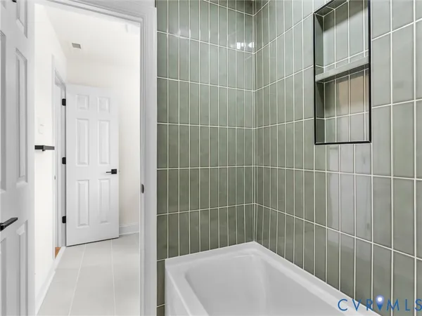 a view of a room with wooden walls