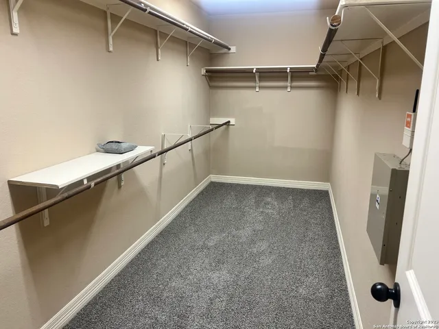 a view of a room with an entryway