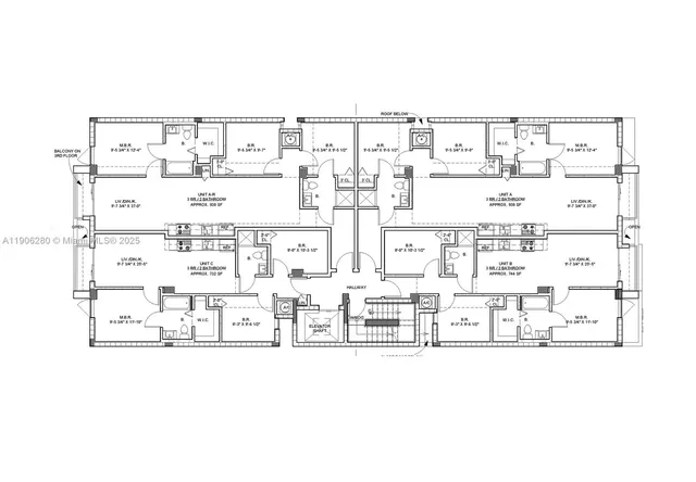 a black and white photo of a room