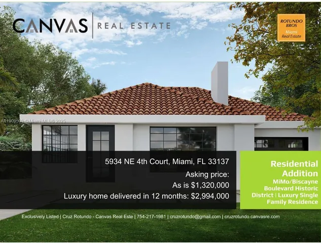 $2,873,620 | Lemon City-Little Haiti, Miami, FL 33137