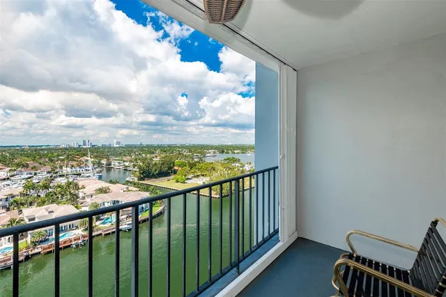 a view of city from balcony