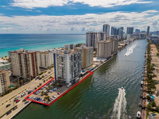 a view of a city with ocean view