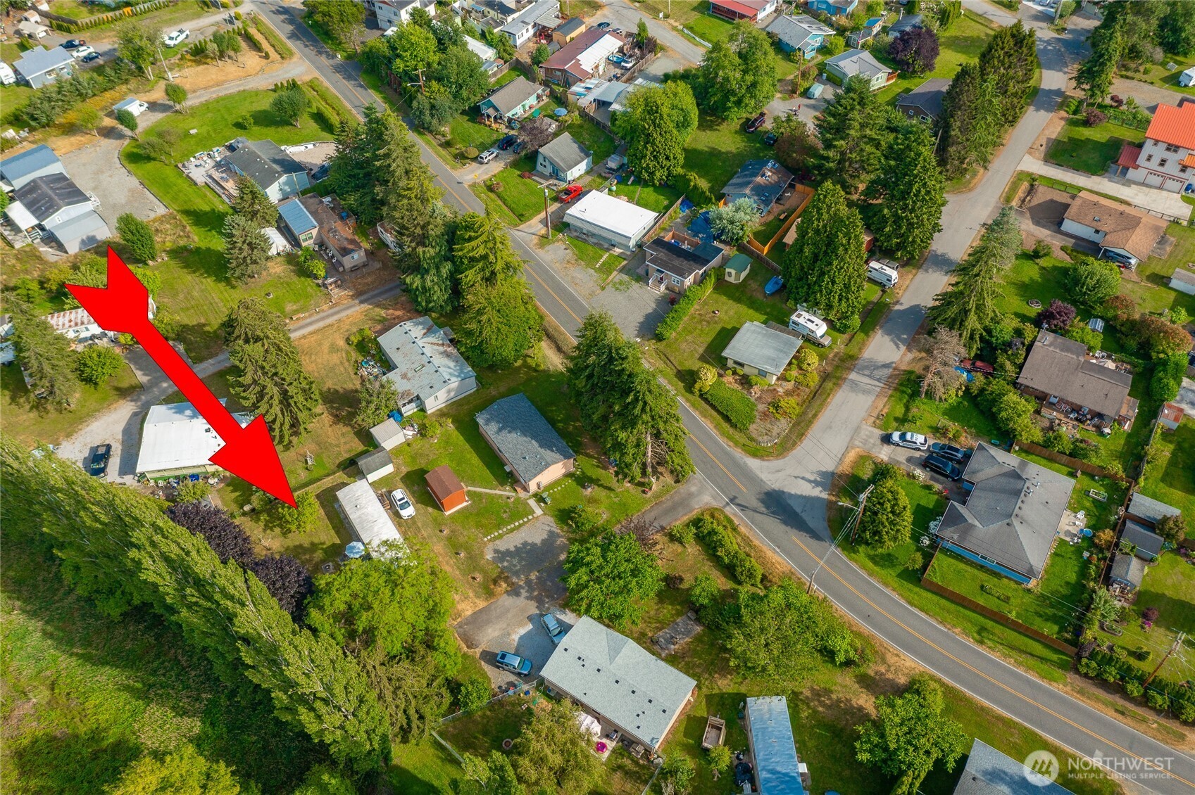 5178 Anderson Road Blaine, WA 98230 - Photo 30 of 37 an aerial view of residential houses with outdoor space