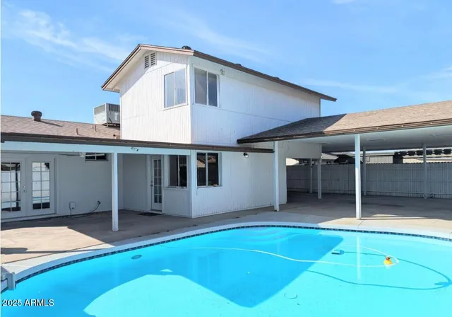 a view of a house with pool