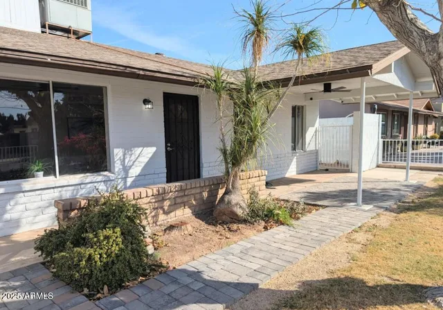 a front view of a house