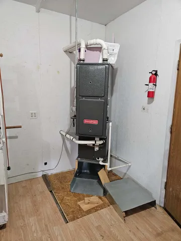 a room with storage and utility