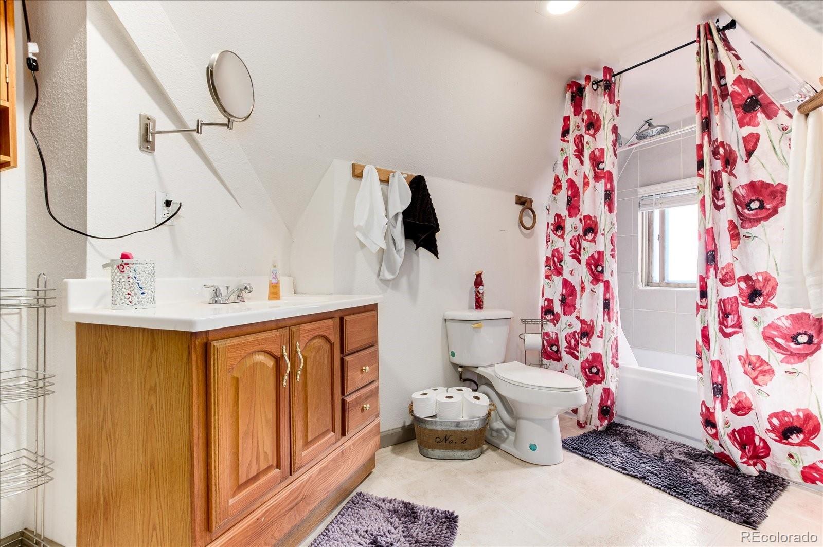 136 Lakeview Road Bailey, CO 80421 - Photo 27 of 40 a bathroom with a sink and a mirror