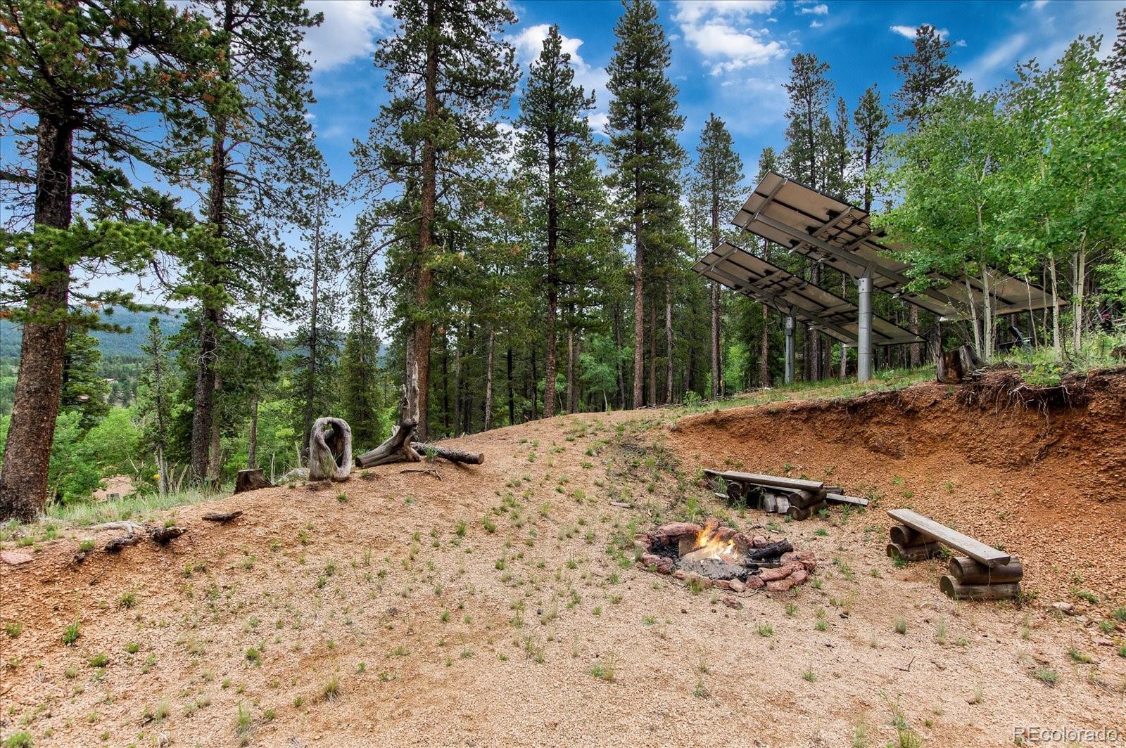 136 Lakeview Road Bailey, CO 80421 - Photo 33 of 40 a view of a backyard with large trees