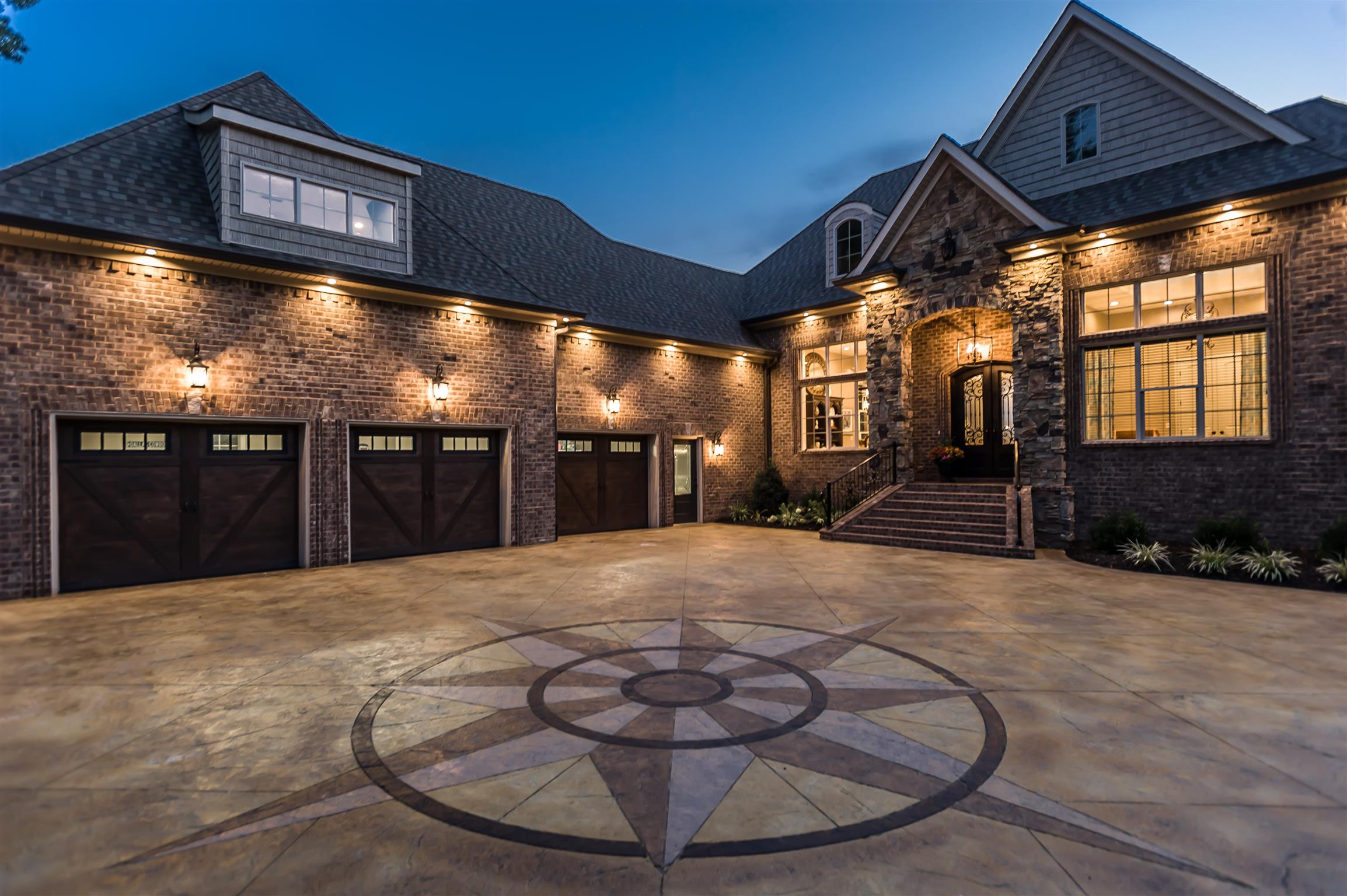 a view of a hall with a tv