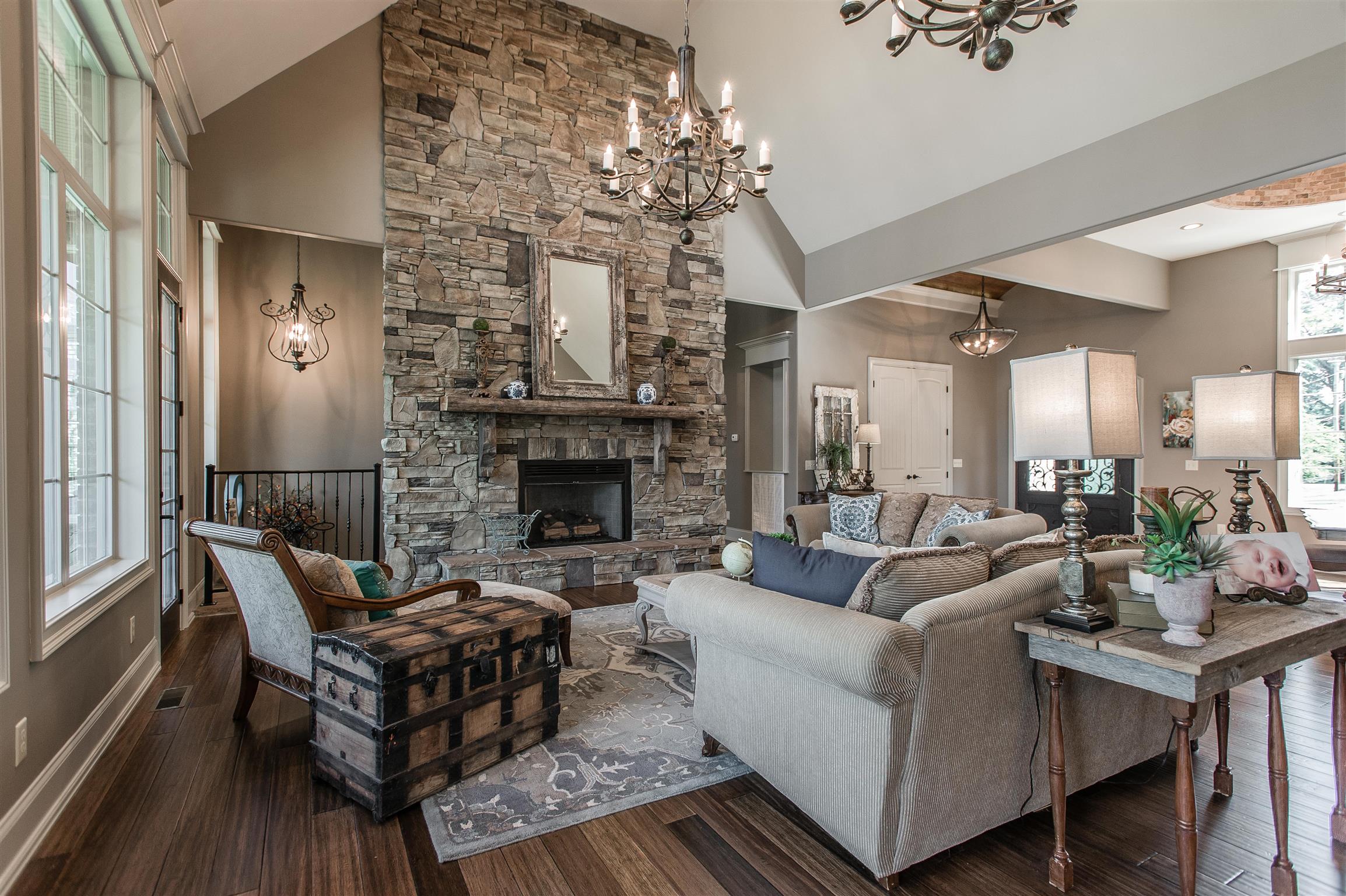 148 Cherokee Road Hendersonville, TN 37075 - Photo 8 of 30 a living room with furniture and a fireplace