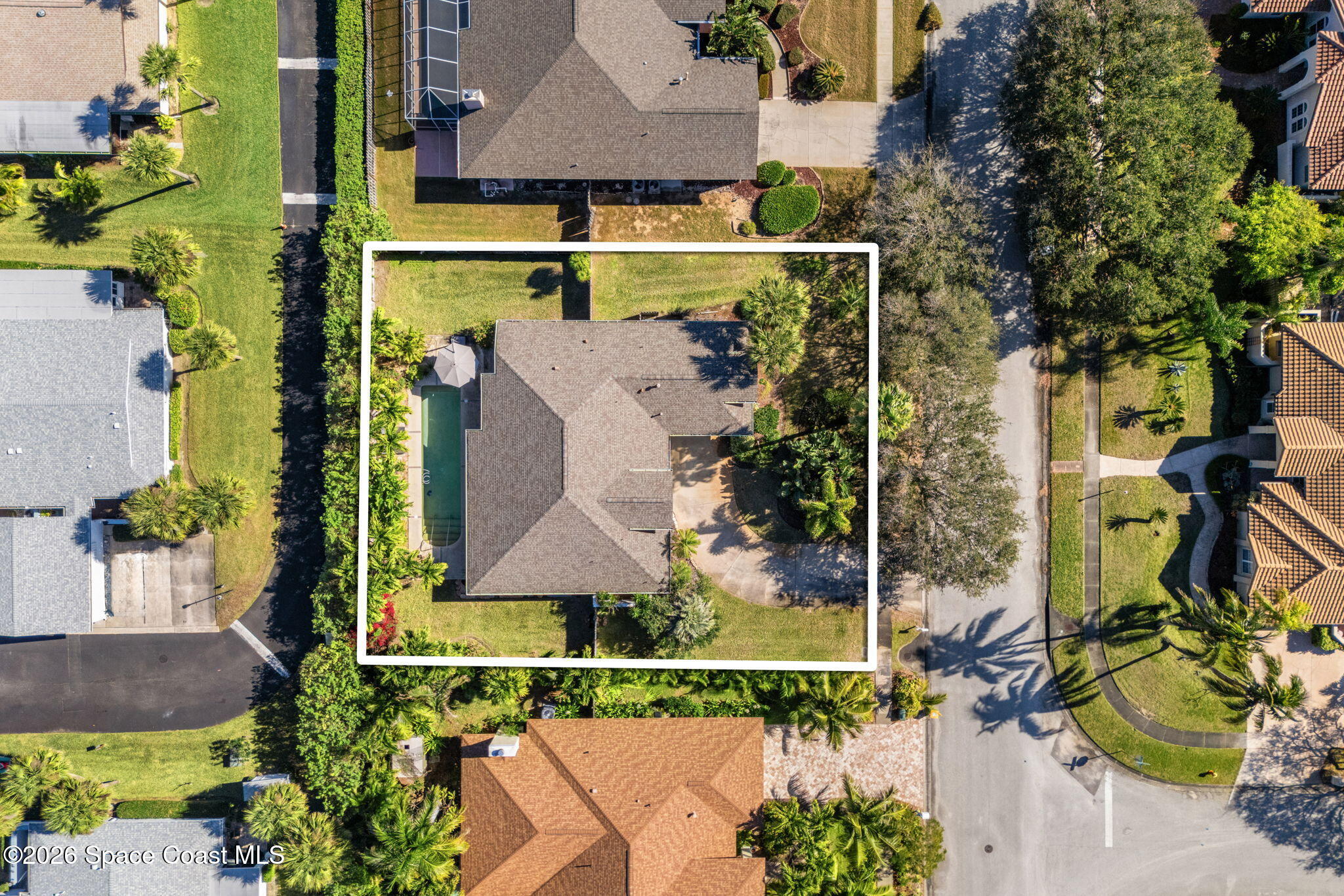 482 Veracruz Boulevard Indialantic, FL 32903 - Photo 43 of 45 an aerial view of a house with swimming pool