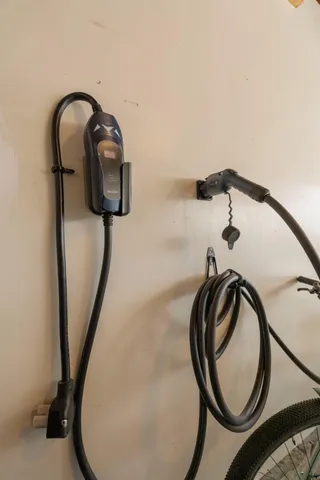 a close view of sliding door and mountain view