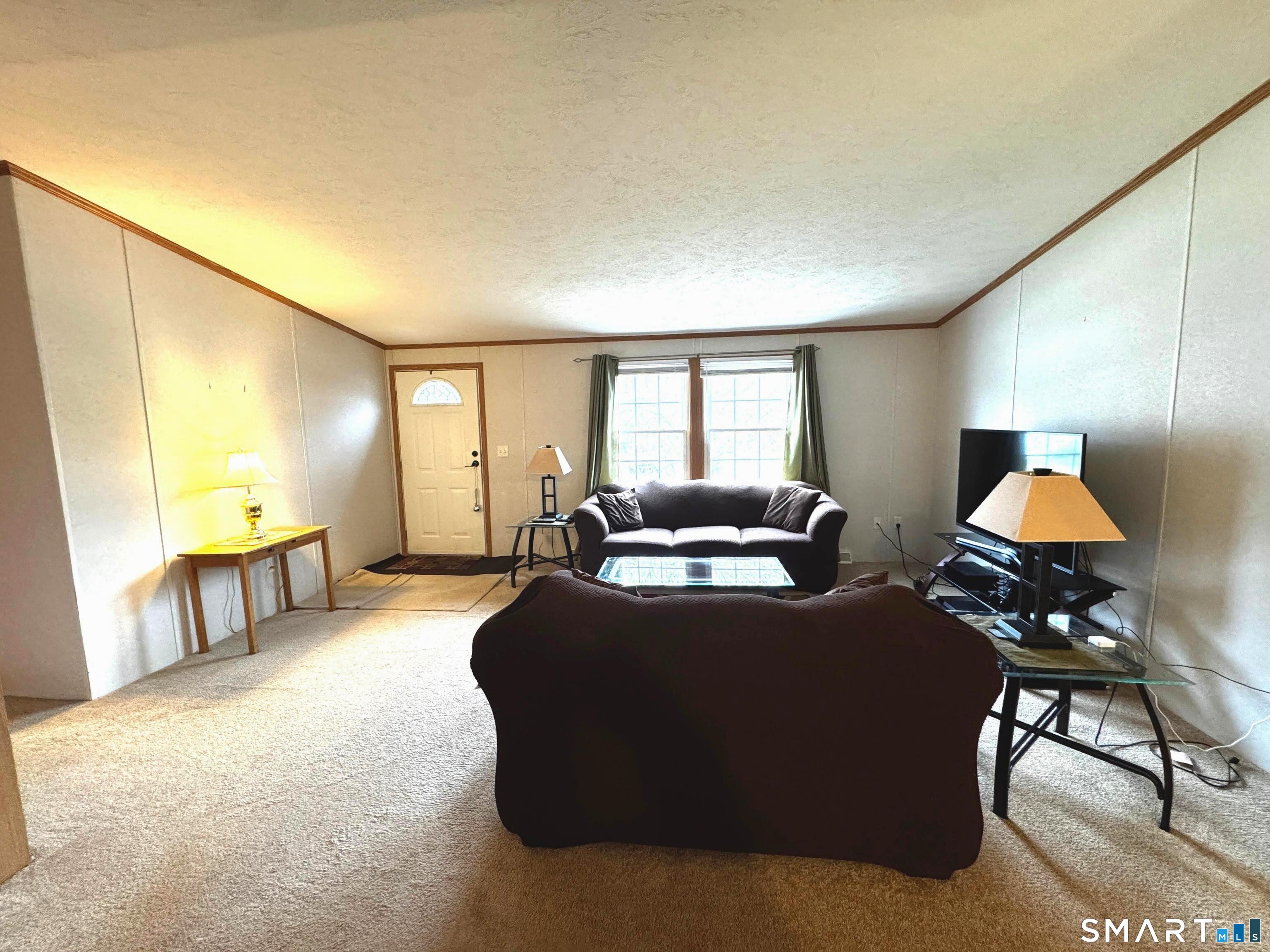 11 Circle Drive Windham, CT 06256 - Photo 5 of 18 a living room with furniture a lamp and a flat screen tv