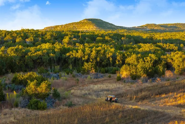 a view of a lake with a mountain in the background