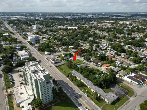 an aerial view of city