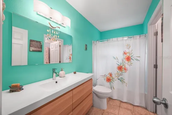 a view of a garage with storage