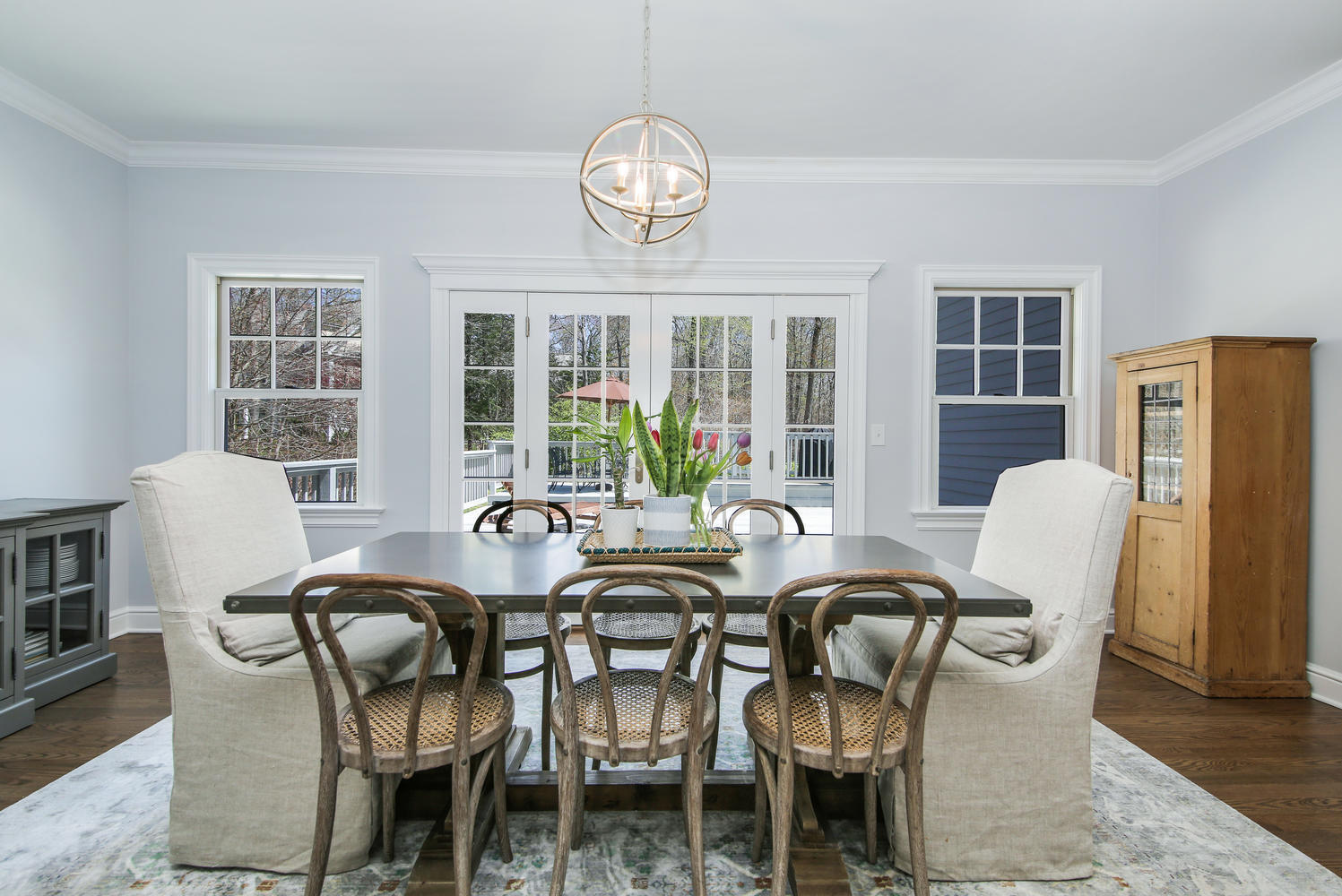 729 Cheese Spring Road New Canaan, CT 06840 - Photo 5 of 37 a view of a dining room with furniture window and outside view