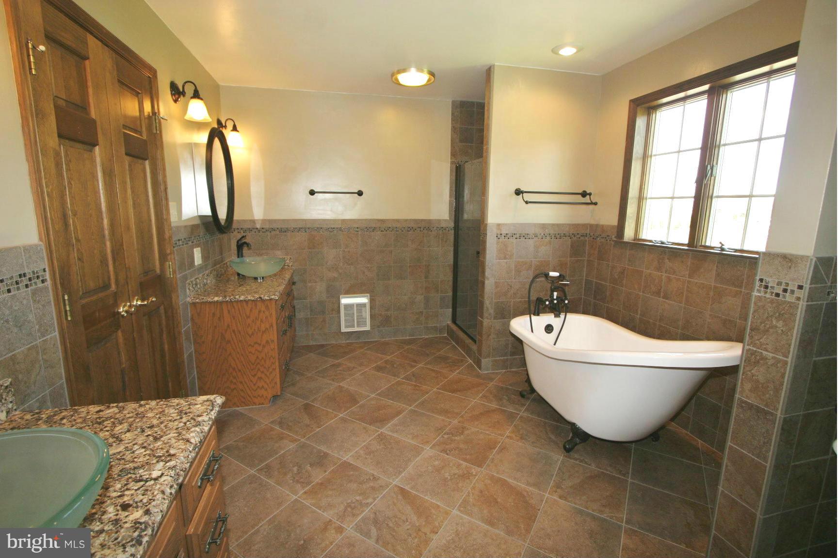 20834 Netz Road Boonsboro, MD 21713 - Photo 9 of 30 a bathroom with a granite countertop sink a toilet and bathtub