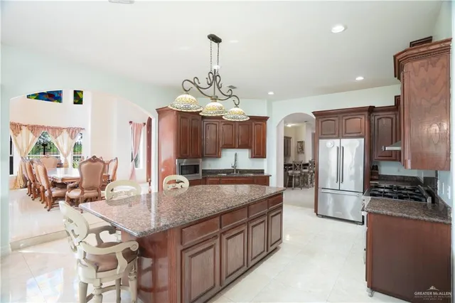 a living room with furniture and a couch