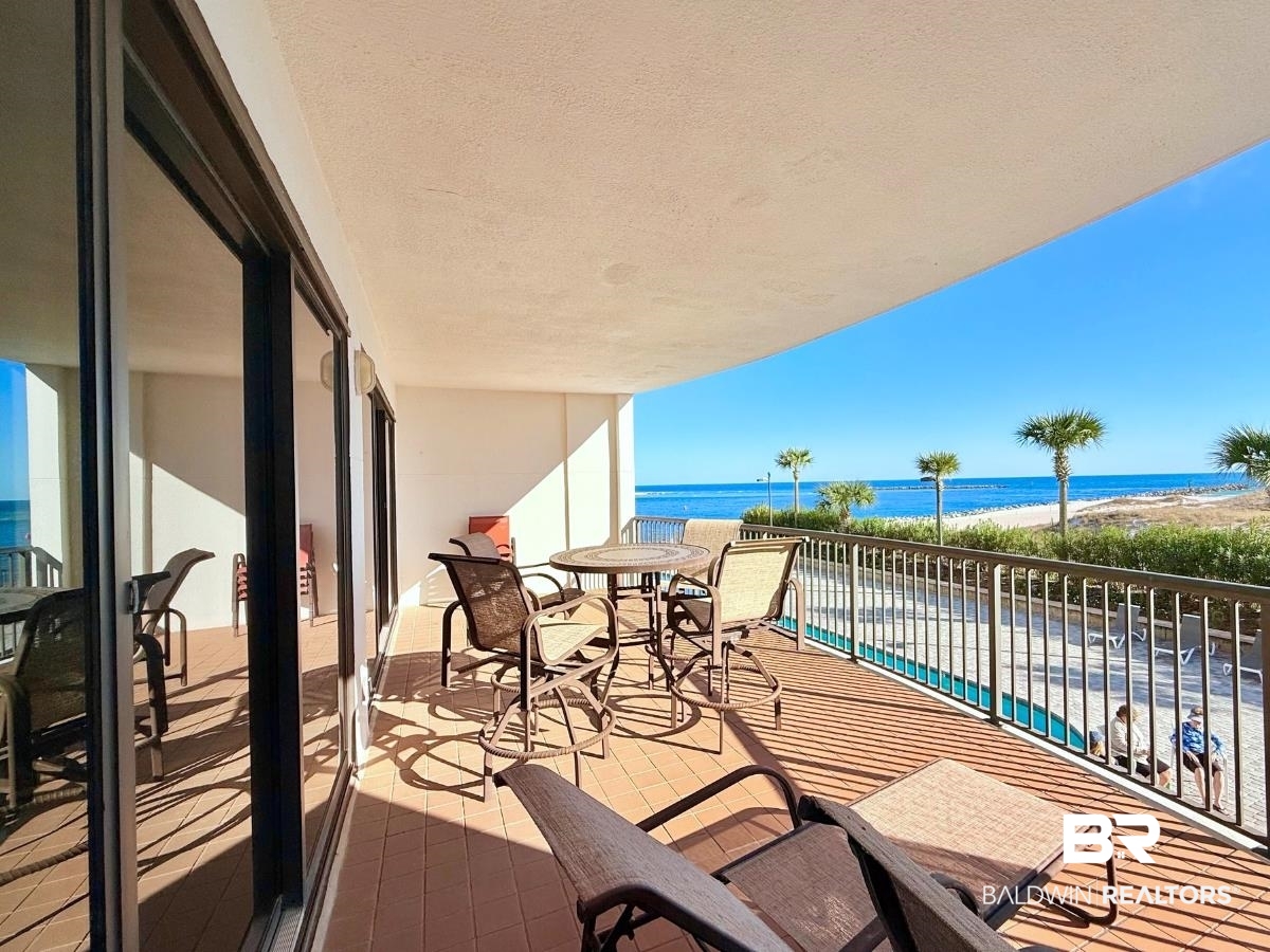 27284 Gulf Road, Unit 212 Orange Beach, AL 36561 - Photo 25 of 35 Balcony with view of water and beach