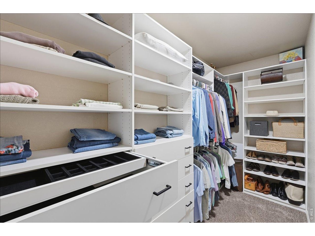 6096 Story Road Timnath, CO 80547 - Photo 26 of 50 a view of walk in closet with clothes and shoes