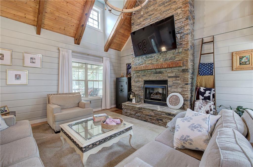 566 Old Grade Road Resaca, GA 30735 - Photo 5 of 48 a living room with furniture and a fireplace