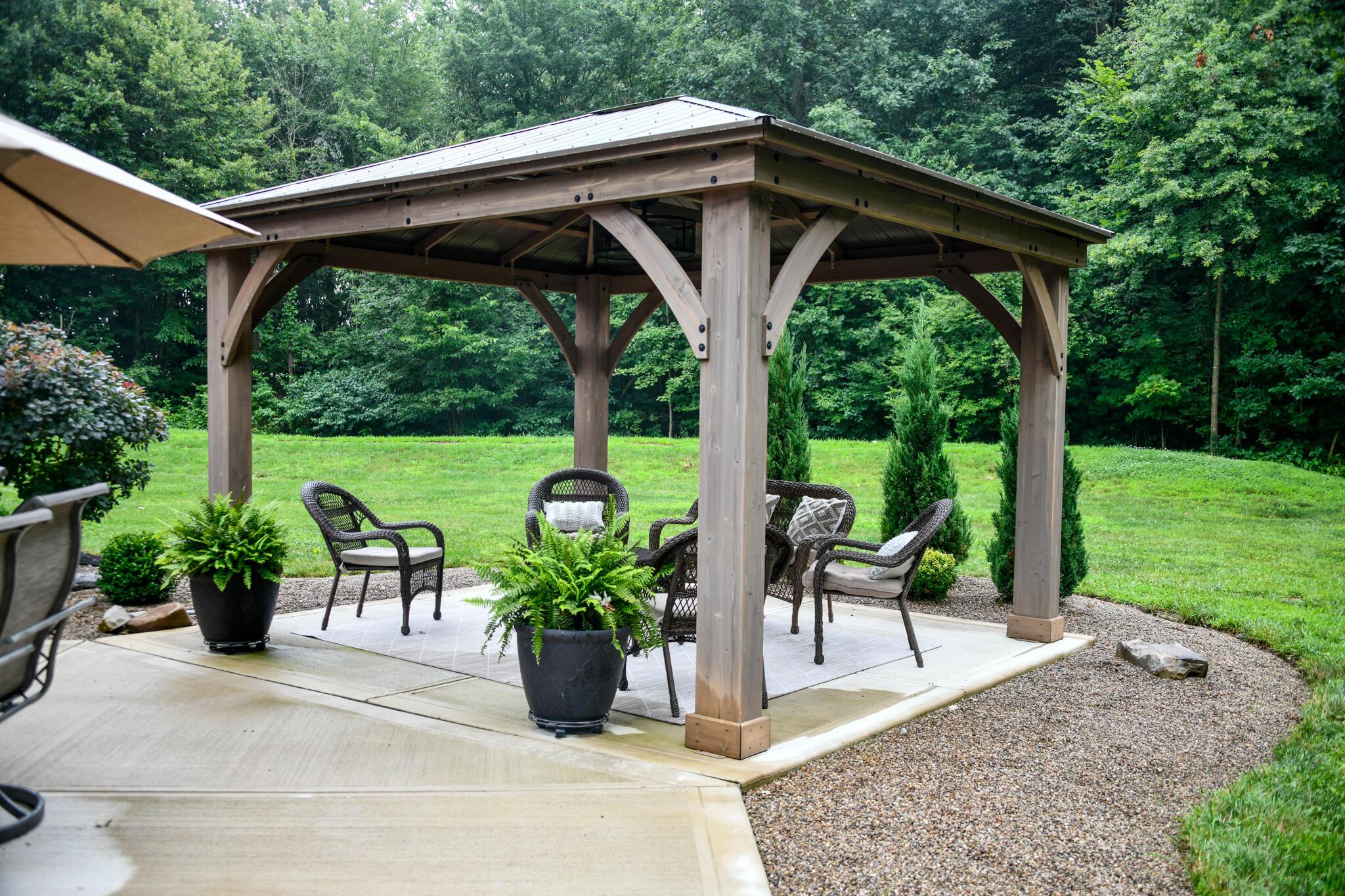 2120 Burnt Pond Road Ostrander, OH 43061 - Photo 7 of 52 Gazebo with Rustic Fan/Light