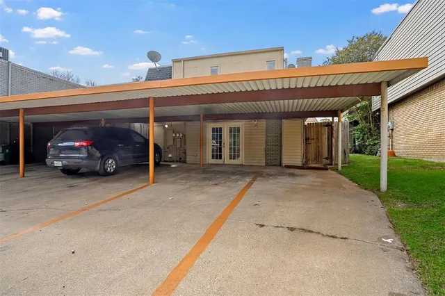 a view of a car garage