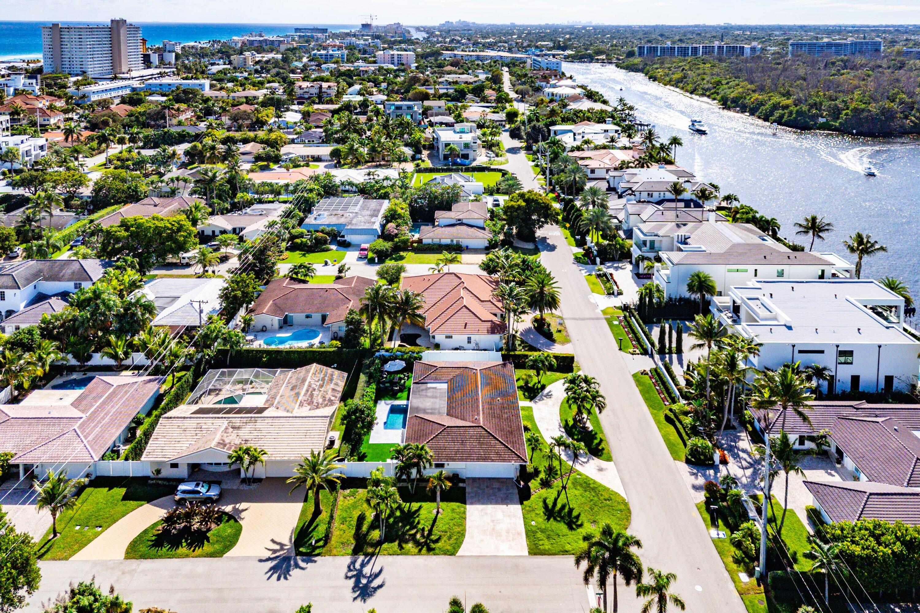 2920 Spanish River Road Boca Raton, FL 33432 - Photo 72 of 75 an aerial view of residential houses with outdoor space