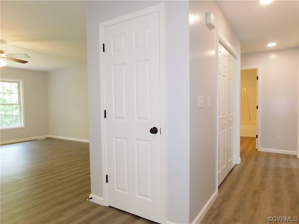 2317 Meherrin Road Meherrin, VA 23954 - Photo 15 of 28 a view of a hallway with wooden floor