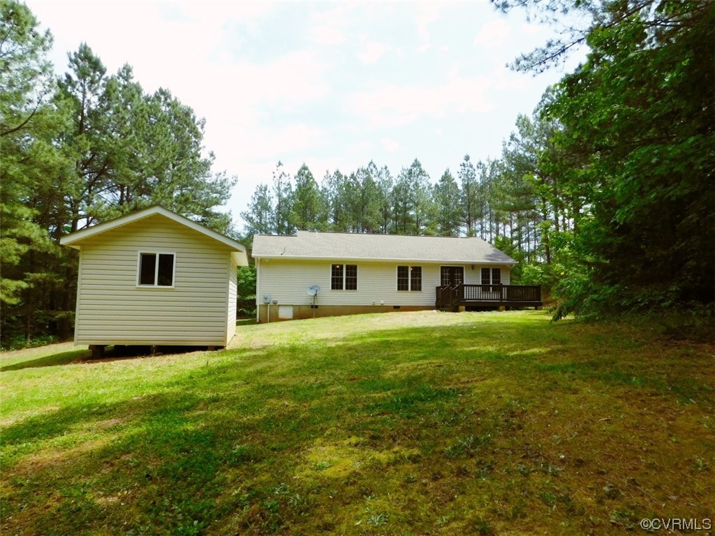 2317 Meherrin Road Meherrin, VA 23954 - Photo 27 of 28 a front view of house with yard and trees