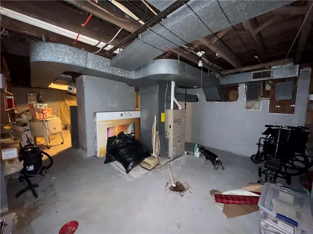 a room with gym equipment