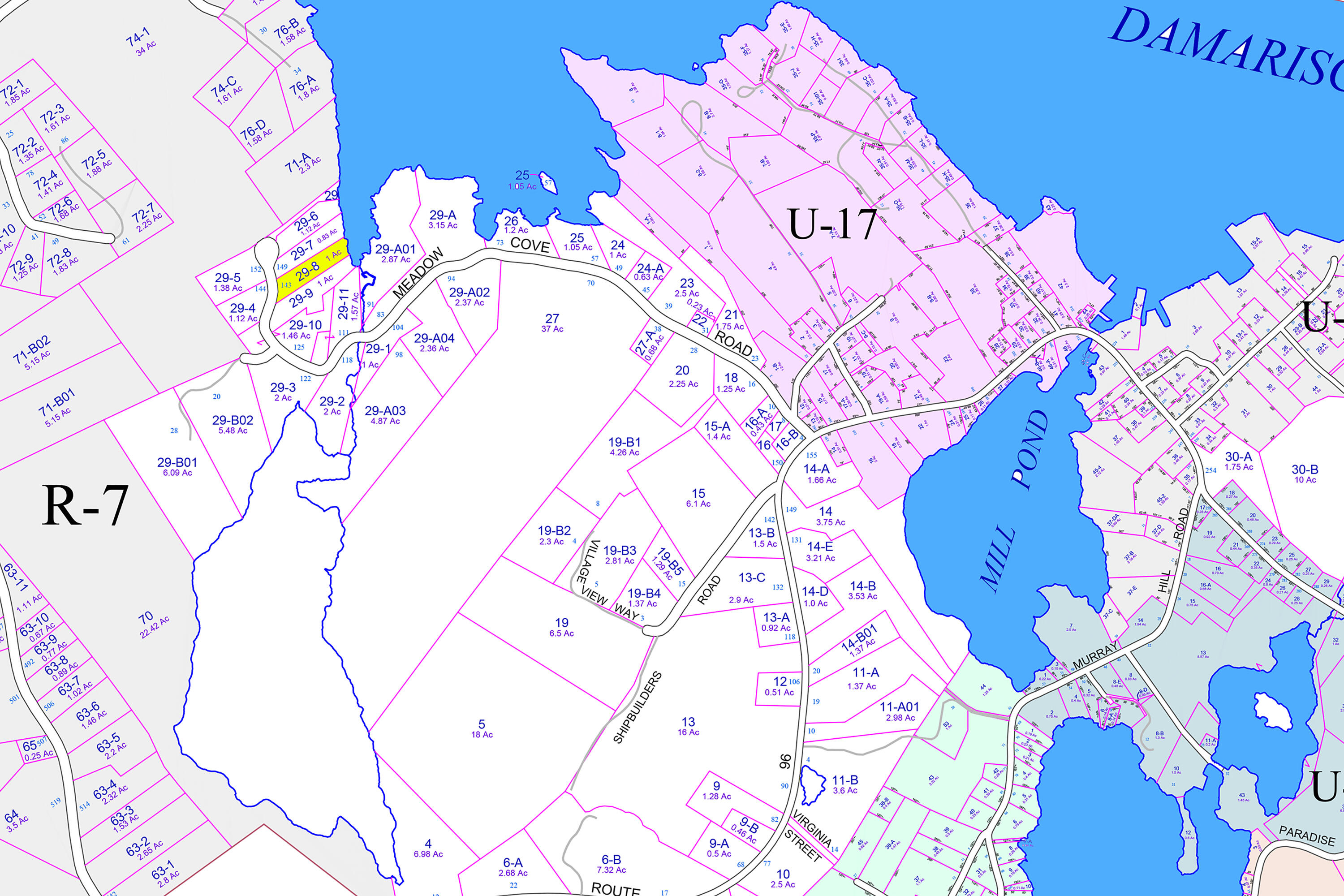 143 Meadow Cove Road East Boothbay, ME 04544 - Photo 69 of 78 Tax Map zoomed out