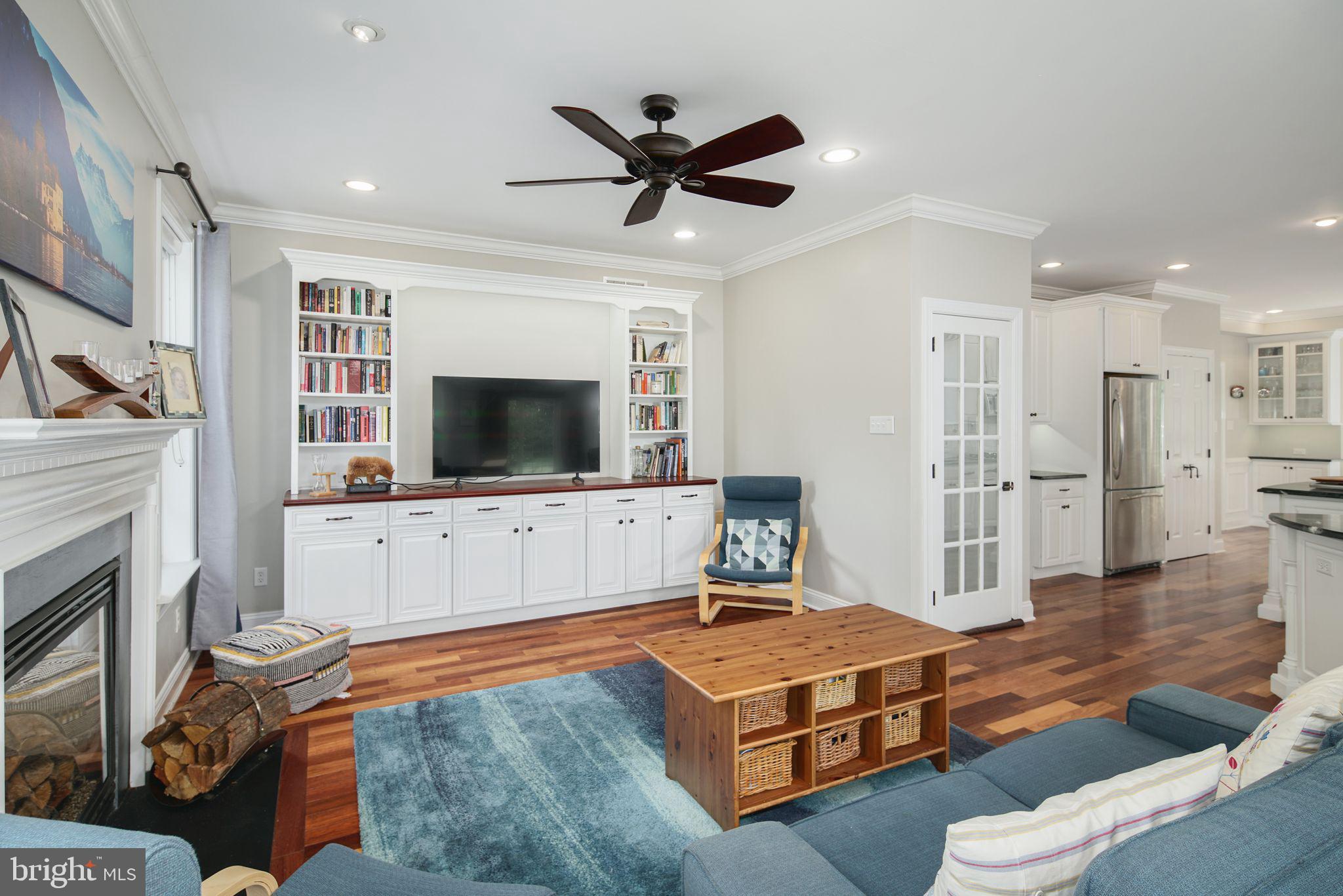 4 Valley View Road Rose Valley, PA 19063 - Photo 8 of 42 Living Room with Built In Entertainment Center