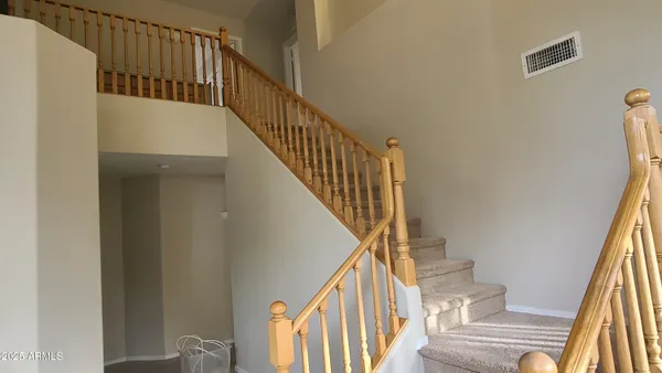 a view of an entryway with a window