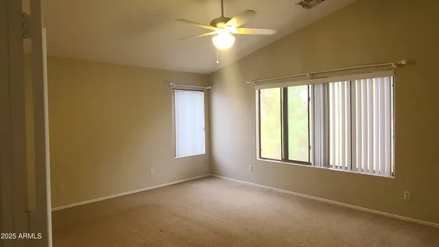 a view of a room with a space