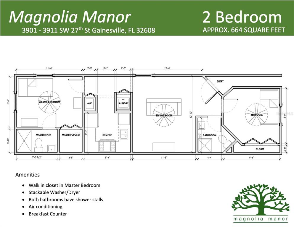 3911 Southwest 27th Street, Unit 8 Gainesville, FL 32608 - Photo 16 of 16 a picture of a bench in front of a building