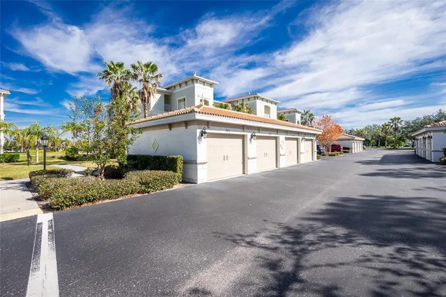 a large building with a street