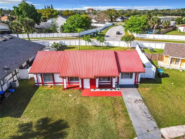 an outdoor sitting area with golf course