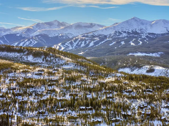 a view of city and mountain