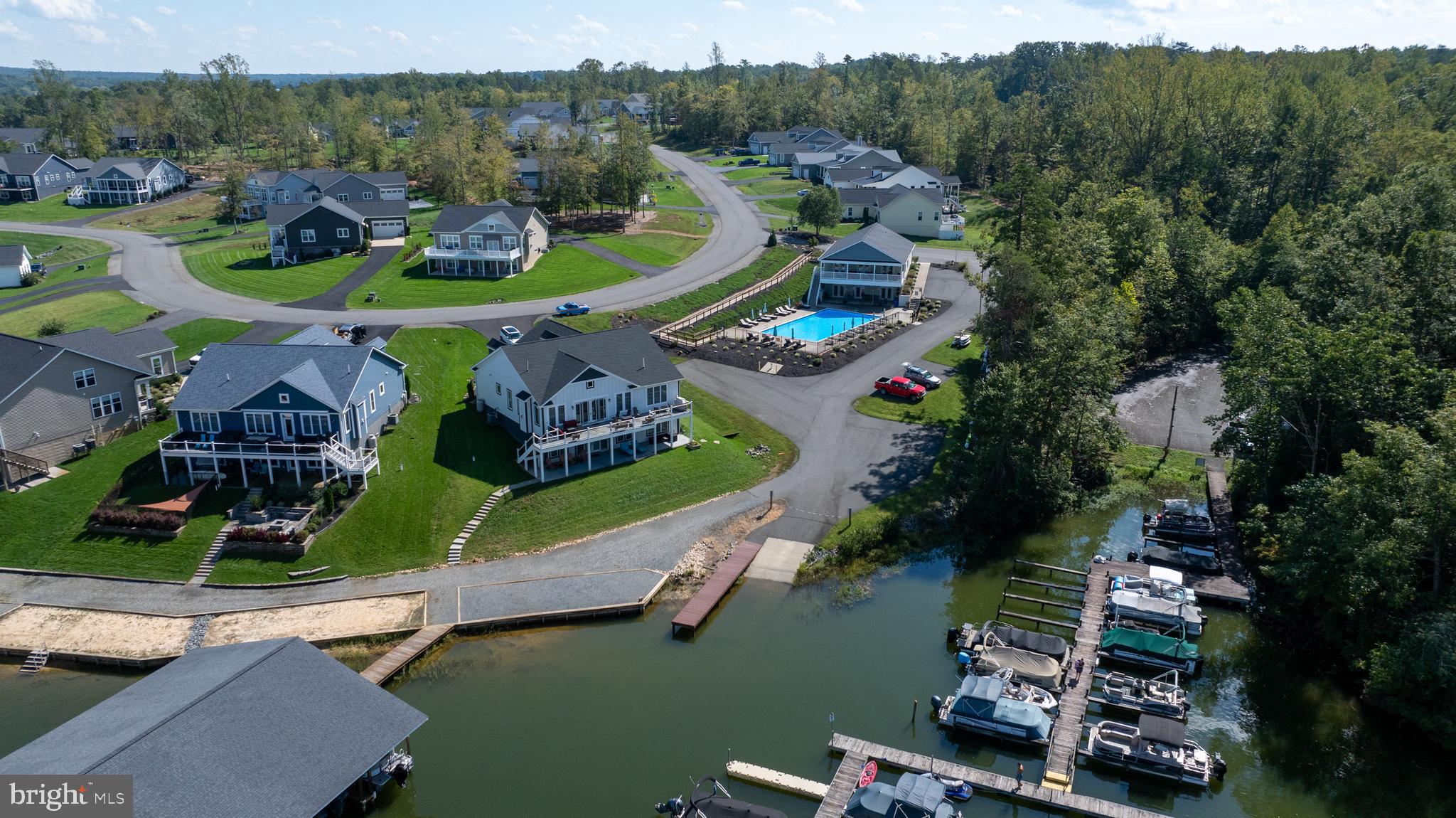 287 Sunset Loop Mineral, VA 23117 - Photo 103 of 112 Aerial View of Boat Launch & Pool